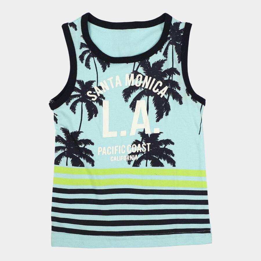 Boys Light Blue Round Neck Casual Boys T-Shirt, हल्का नीला, large