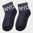 Boys' Socks (Pack of 2), Navy Blue, small image number null