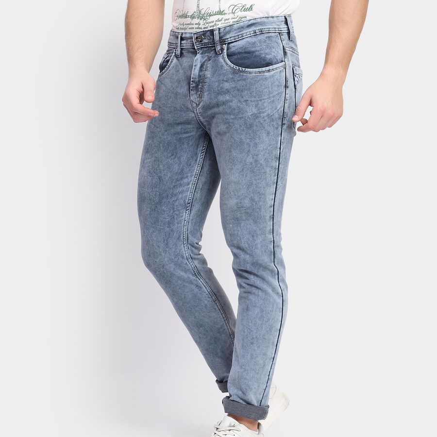 Men's Slim Fit Jeans , Light Grey, large image number null