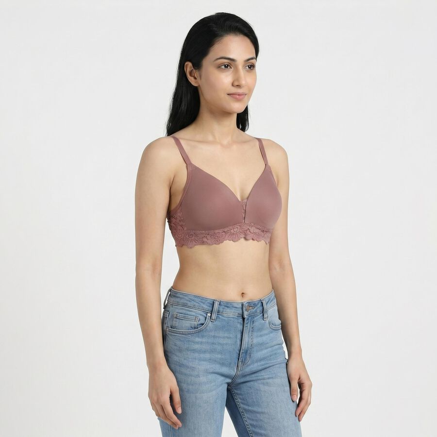 Women's Brown Plunge T-Shirt Bra, Brown, large