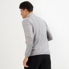 Men's Light Grey Zip Athleisure Jacket, हल्का ग्रे, small image number null