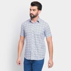 Men's 100% Cotton Casual Shirt , White, small