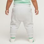 Infants Light Heather Grey Crocodile Embroidered Cotton Blend Pyjama, मिश्रित हल्का ग्रे, small image number null