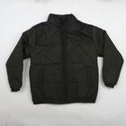 Boys Olive Green Stand Collar Puffer Jacket, Olive, small