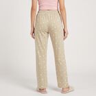 Women's Beige Relaxed Fit Floral Printed Lounge Pyjama, गहरा पीला, small