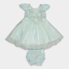 Infant Girls' Frock, Light Green, small image number null