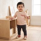 Infants' Red Cotton Round Neck Regular T-Shirt, Red, small