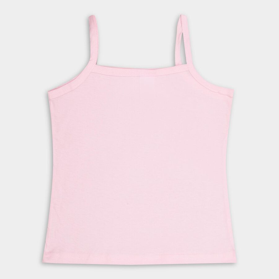 Girls' 100% Cotton Vest , गुलाबी, large image number null