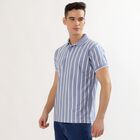 Men's Light Blue Polo Neck Casual T-Shirt, Light Blue, small image number null