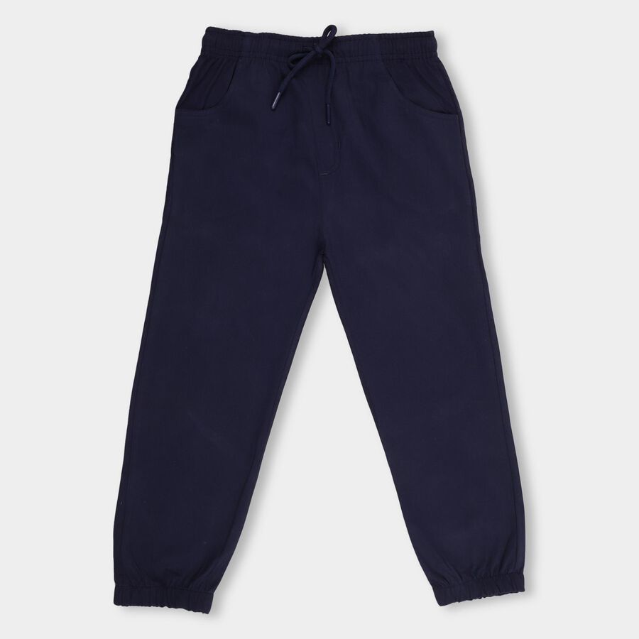 Boys' 100% Cotton Trousers , नेवी ब्लू, large image number null
