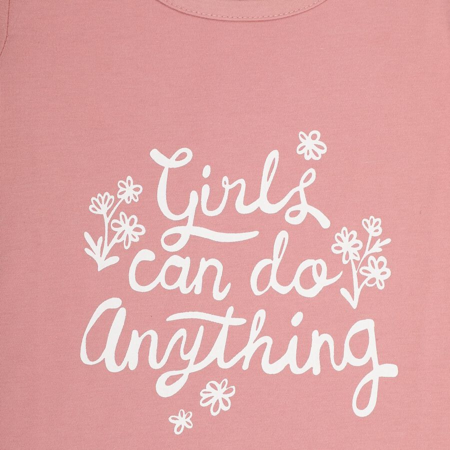 Girls' Top , हल्का गुलाबी, large image number null