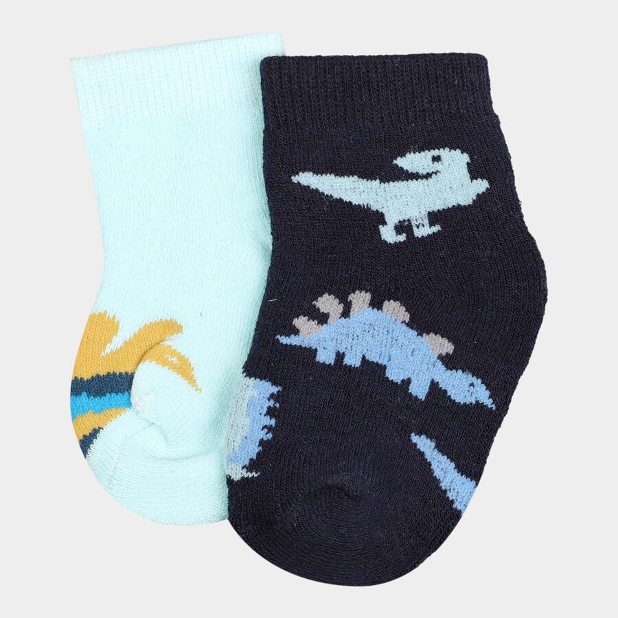 Infants Cotton Solid Socks, Navy Blue, large image number null