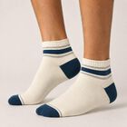 Men's Ankle Length Socks Pack of 3 ( Ecru, Black, Navy ), Black, small