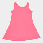 Girls Cotton Frock, Pink, small image number null