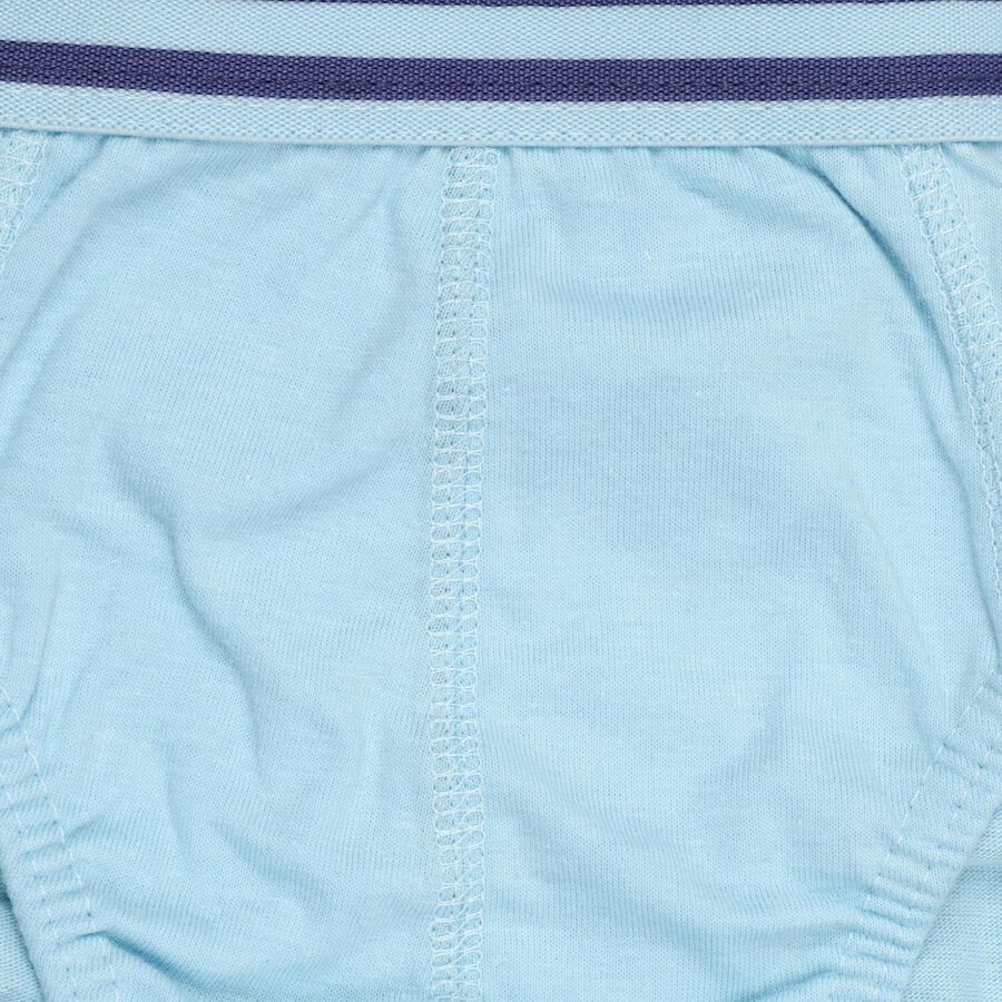 Boys' 100% Cotton Briefs , हल्का नीला, large