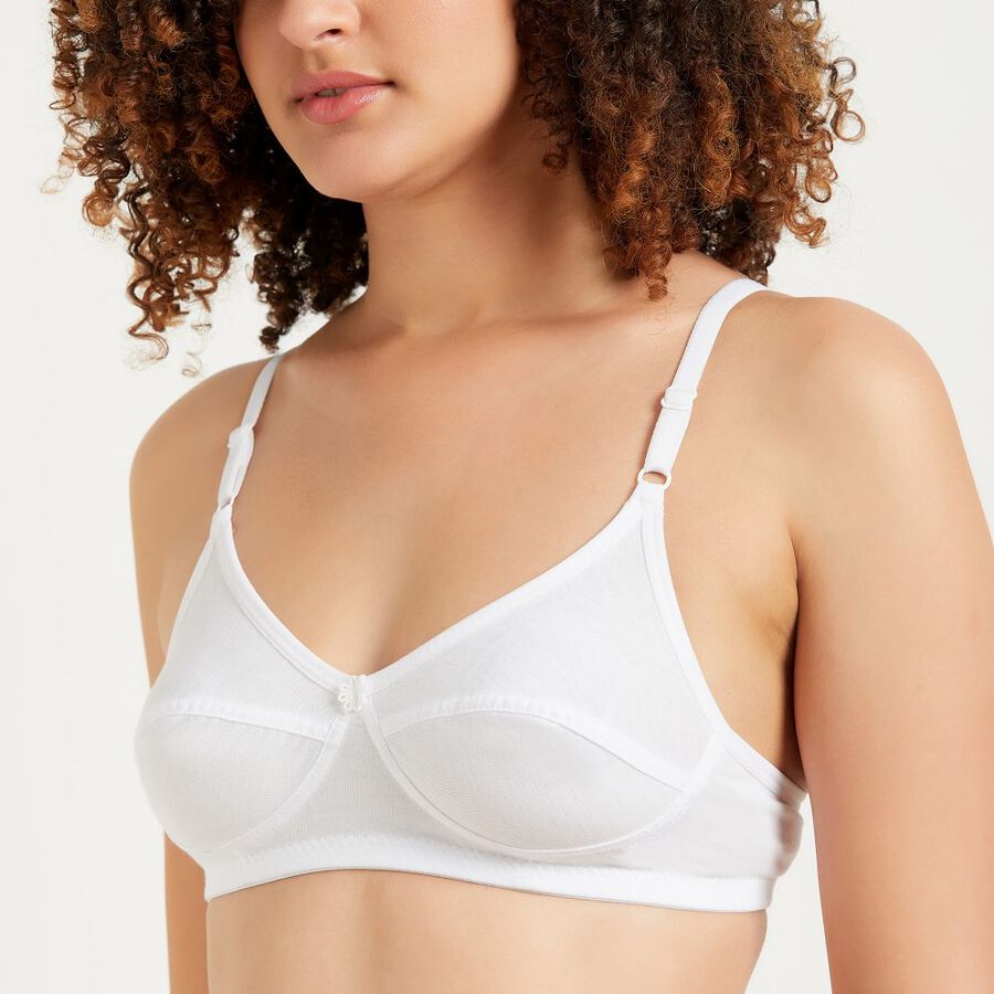 Ladies' Non-Padded Bra, White, large image number null