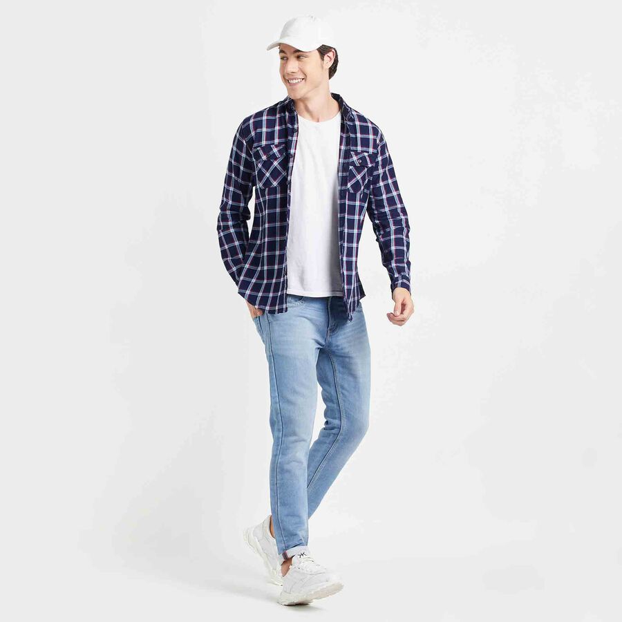Checked Casual Shirt, Red, large image number null