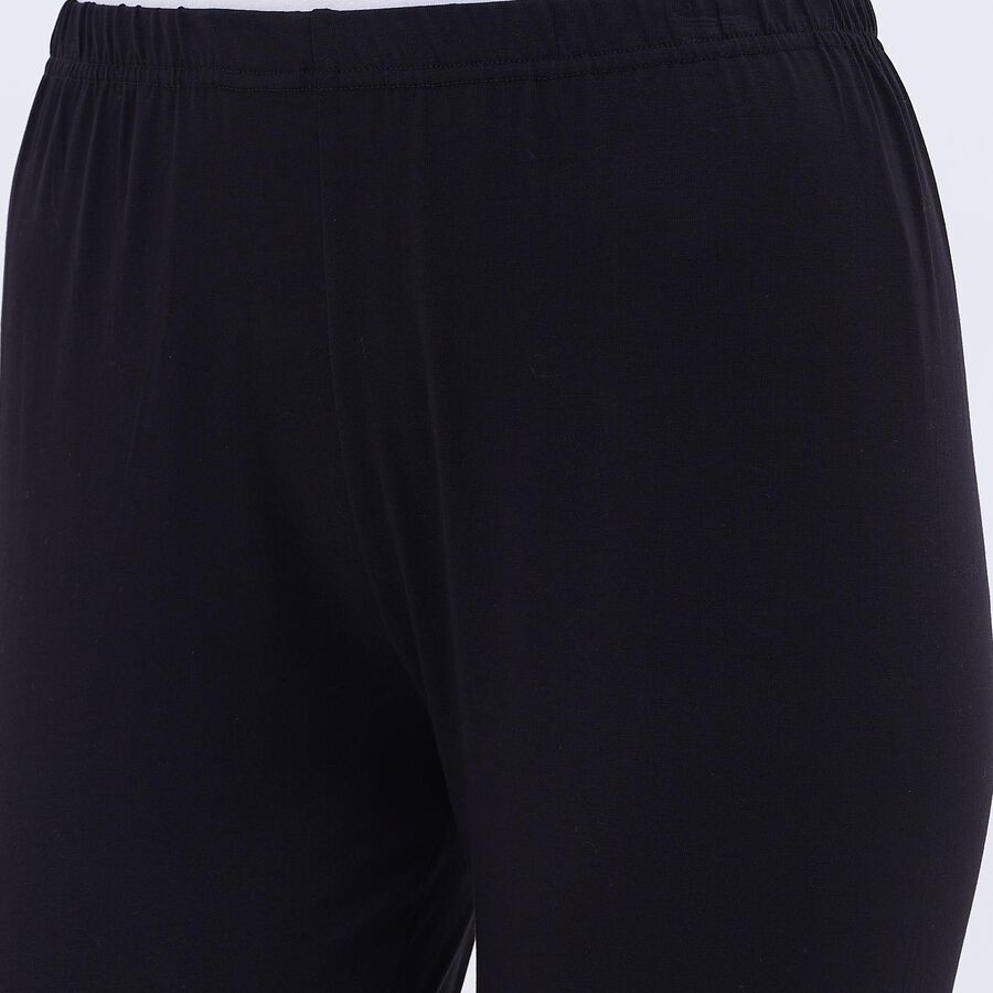 Women's Jet Black Slim Fit Comfortable Churidar, Black, large image number null