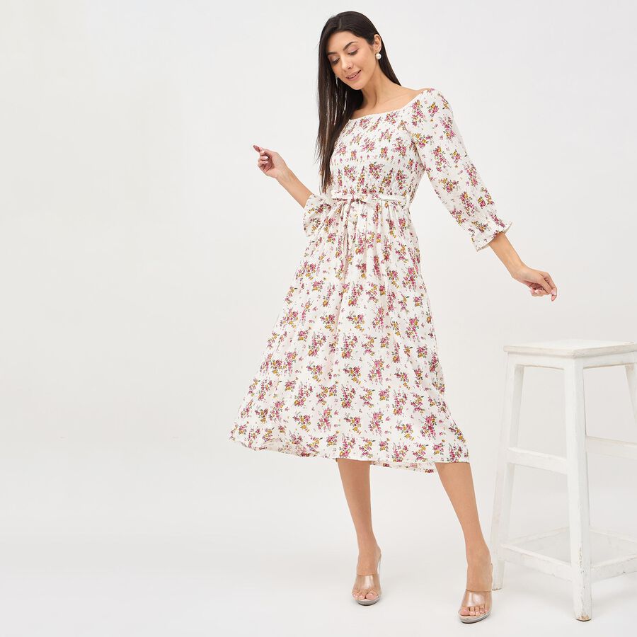 Ladies' Empire Dress, Off White, large image number null