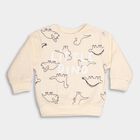 Infants Light Beige Crew Neck Casual Sweatshirt, गहरा पीला, small image number null