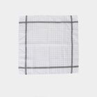 Men White Checked Pack of 3 Handkerchief, गहरा ग्रे, small