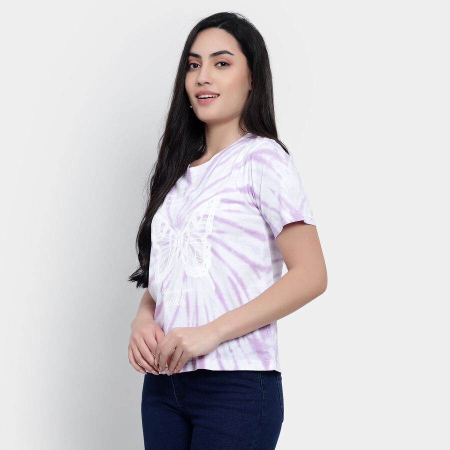 Round Neck T-Shirt, Lilac, large image number null