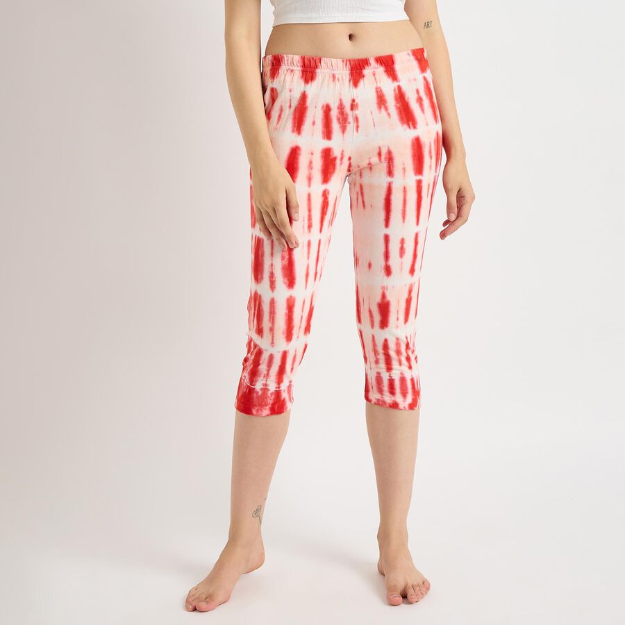 Ladies' 100% Cotton Capri , Red, large image number null