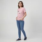 Women's Purple Round Neck Casual T-Shirt, Lilac, small