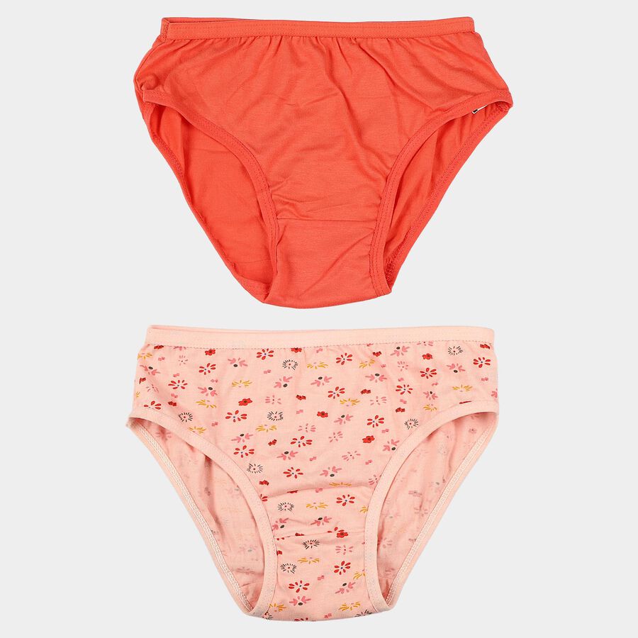 Girls' Coral Regular Fit Solid Panty, मूँगा (कोरल), large