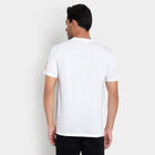 Cut & Sew Round Neck T-Shirt, White, small image number null