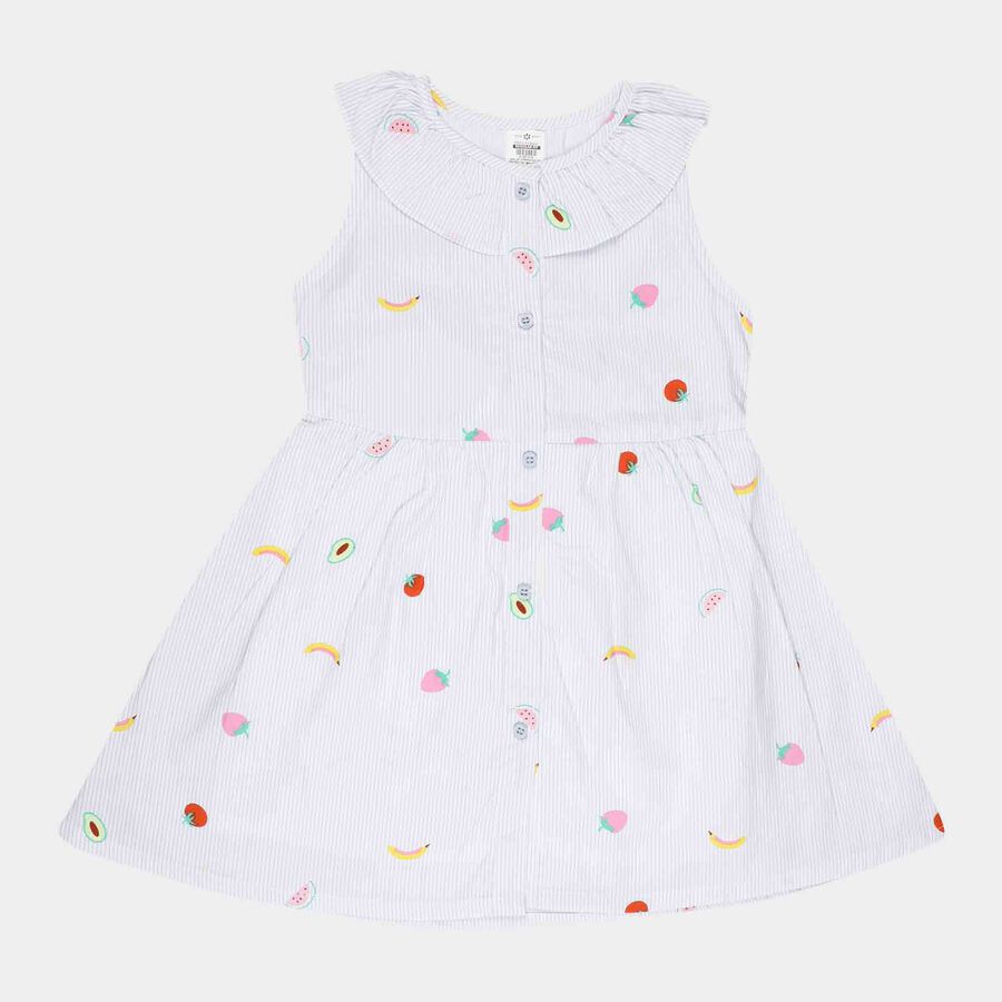 Printed Frock, Light Blue, large image number null
