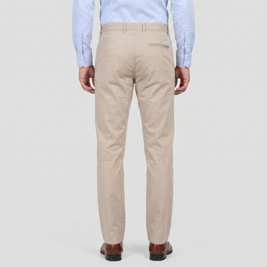 Men's Silver Slim Fit Chino Casual Trousers, Silver, large