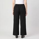 Women's Black Regular Fit Solid Palazzos, काला, small