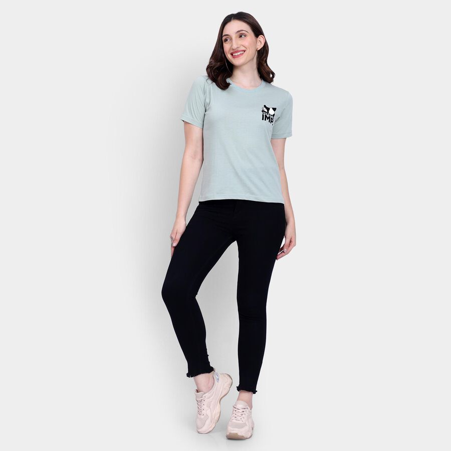 Ladies' Round Neck T-Shirt , Light Green, large image number null