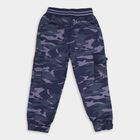 Boy's Cotton Trousers, मध्यम नीला, small image number null