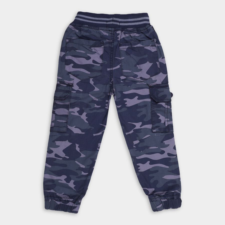 Boy's Cotton Trousers, मध्यम नीला, large image number null