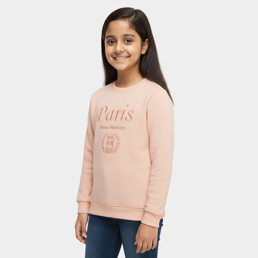Girls' Sweatshirt, Light Pink, large image number null