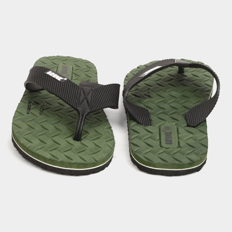 Mens Slippers, Green, large image number null