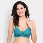 Half Lace Bra, Teal Blue, small image number null
