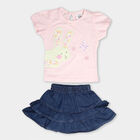 Infant Girl's Top Skirt, हल्का गुलाबी, small image number null