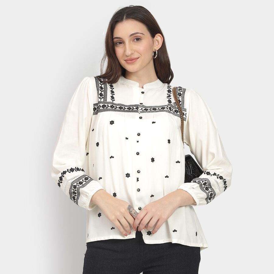 Ladies' Shirt, ऑफ व्हाइट, large image number null