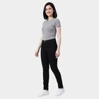 Women's Black Skinny Fit Stretchable Jeans, काला, small