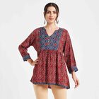 Printed Kurti, Maroon, small image number null