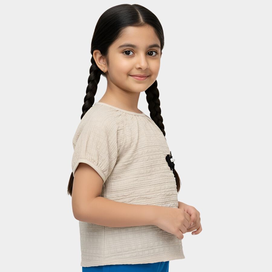 Girls' T-Shirt, गहरा पीला, large