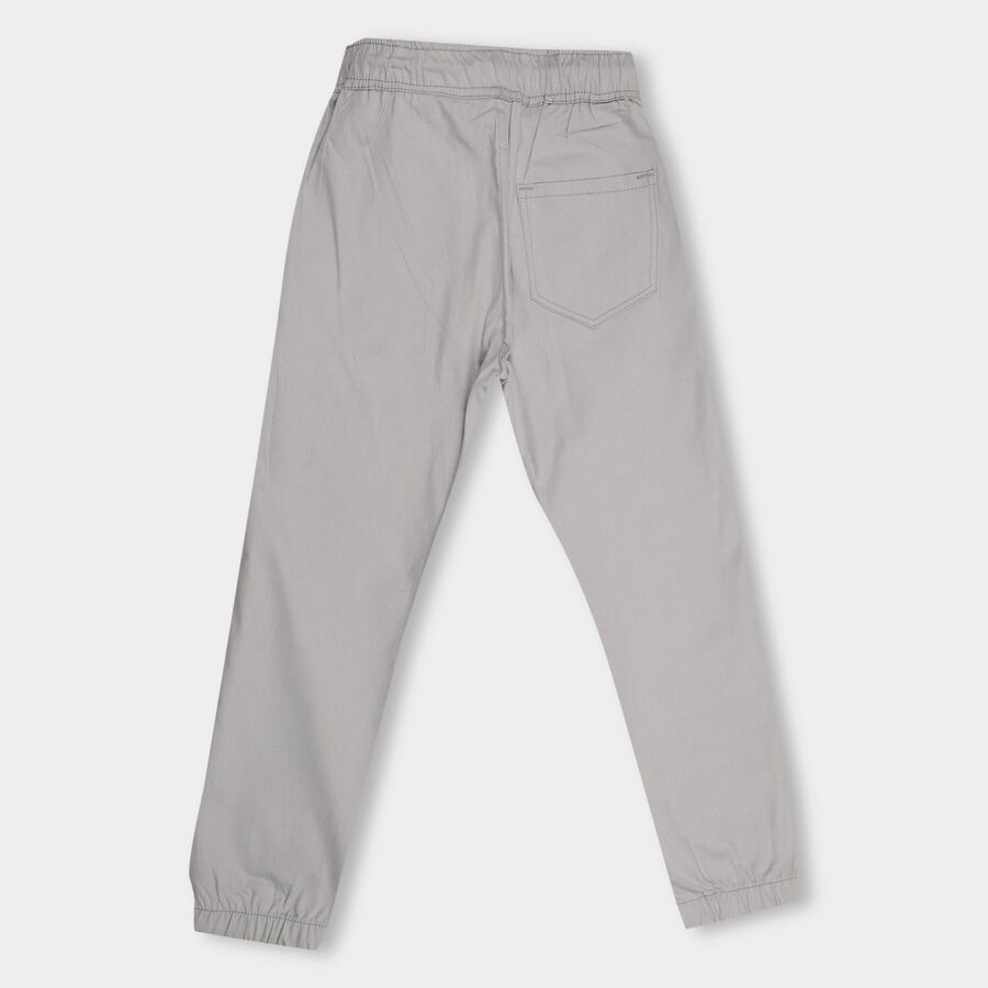 Boys' 100% Cotton Trousers, हल्का ग्रे, large image number null