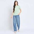 Ladies' Round Neck T-Shirt, हल्का हरा, small image number null