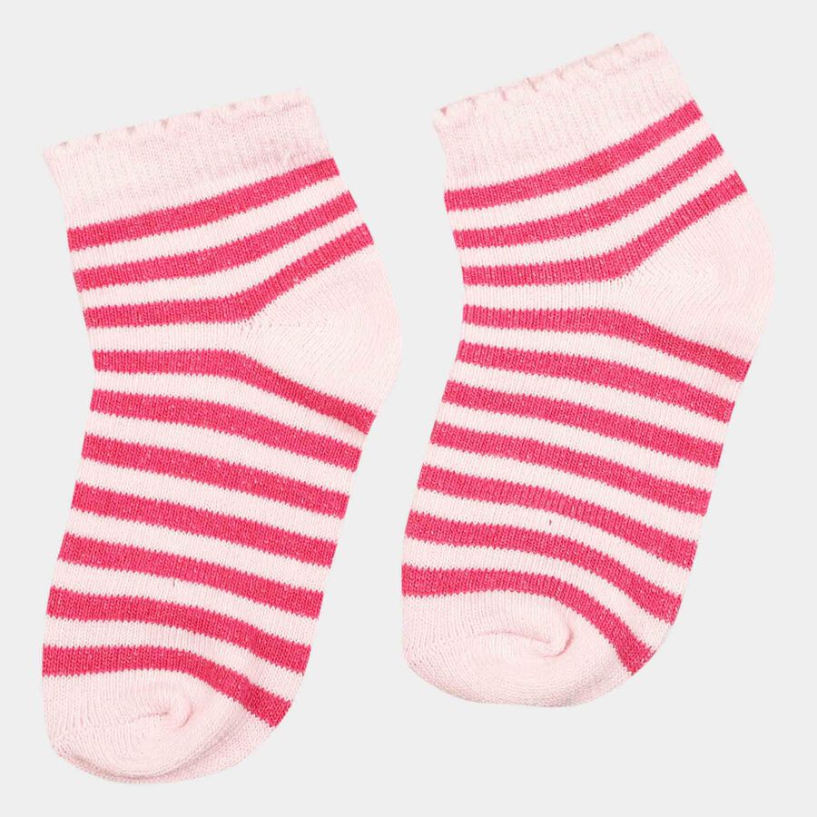 Girls Ankle Basic Socks, Pink, large image number null