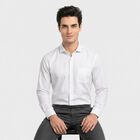 Men's White Cotton Spread Collar Regular Fit Formal Shirt, सफ़ेद, small