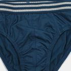 Boys Navy Blue Regular Fit Solid Briefs, Teal Blue, small