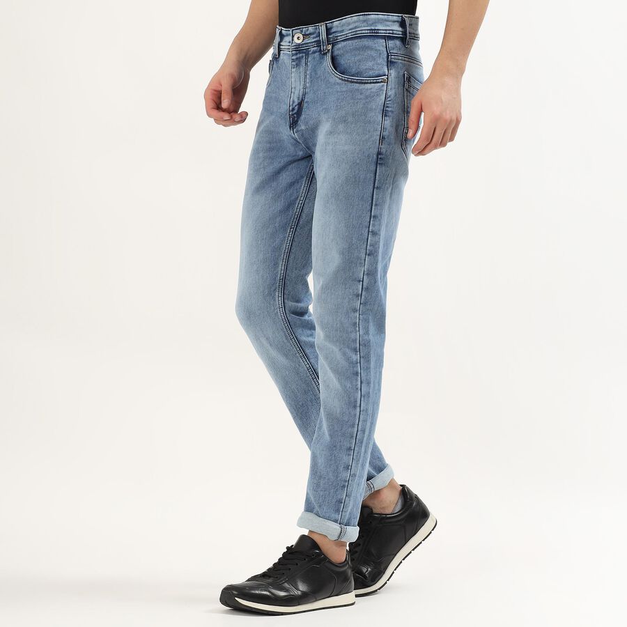 Men's Light Blue Regular Fit Classic Jeans, हल्का नीला, large image number null